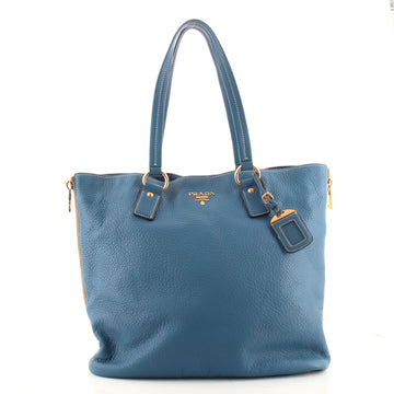 Prada Side Zip Shopper Tote Vitello Daino Large