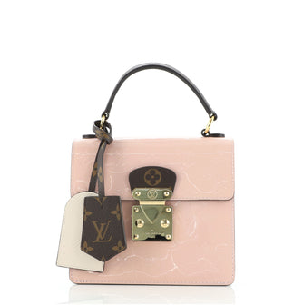 Louis Vuitton Spring Street NM Handbag Monogram Vernis with Monogram Canvas and Epi Leather