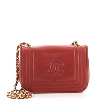Chanel Vintage CC Stitch Flap Bag Lambskin Mini