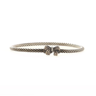 David Yurman Bow Cable Bracelet Sterling Silver with Diamonds 3mm