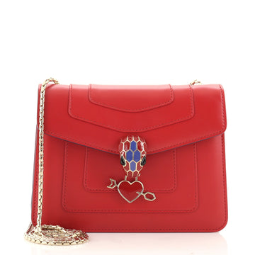 Bvlgari Serpenti Forever Square Shoulder Bag Leather Small