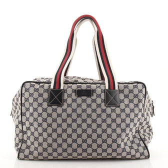 Gucci Web Carry On Duffle Bag GG Canvas Medium