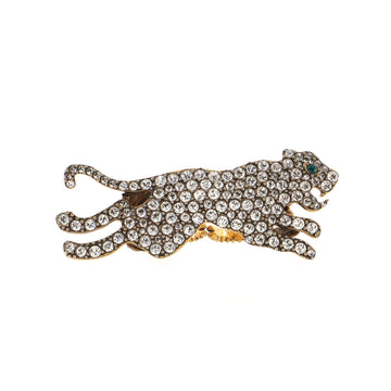 Gucci Tiger Double Finger Ring Crystal and Metal