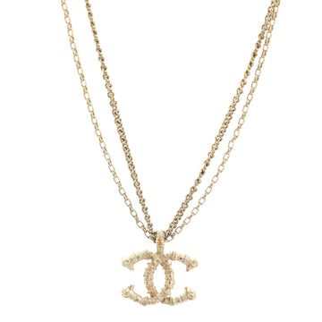 Chanel CC Ram Head Pendant Necklace Metal