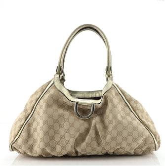 Gucci D Ring Hobo GG Canvas Large