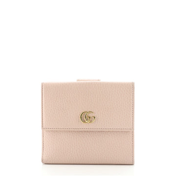 Gucci GG Marmont French Flap Wallet Leather Compact