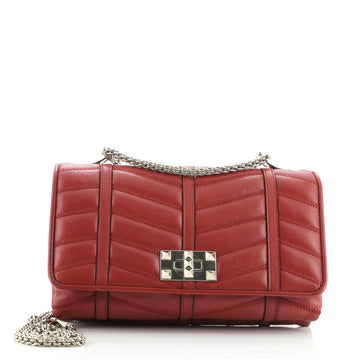 Valentino Va Va Voom Turnlock Clutch Quilted Leather Small