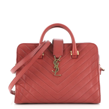 Saint Laurent Monogram Cabas Matelasse Chevron Leather Small