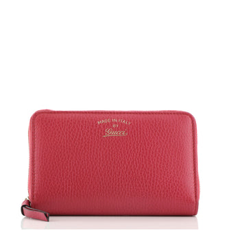 Gucci Swing Zip Around Wallet Leather Compact