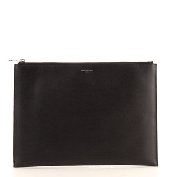Saint Laurent Zip Pouch Leather Medium