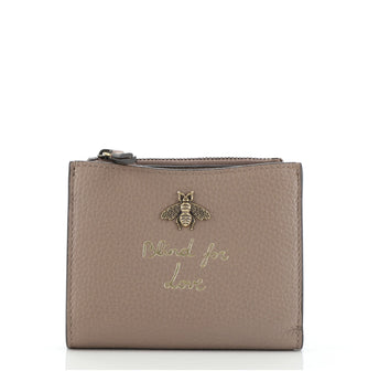 Gucci Animalier Card Case Wallet Leather