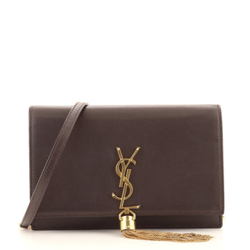Saint Laurent Classic Monogram Tassel Chain Wallet Leather