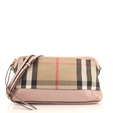 Burberry Abingdon Convertible Clutch House Check Canvas Small