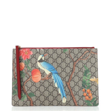 Gucci Zipped Pouch Tian Print GG Coated Canvas Large