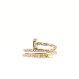 Cartier Juste un Clou Paved Double Ring 18K Yellow Gold and Diamonds Small