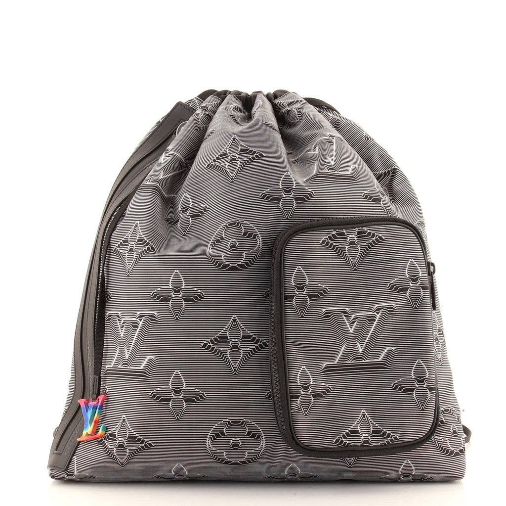 louis vuitton backpack drawstring Louis Vuitton Drawstring Backpack Limited Edition 2054 Monogram Textile 85068