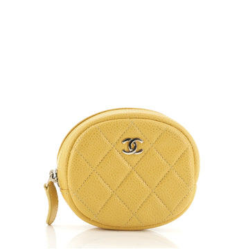 Chanel Classic Round Coin Purse Quilted Caviar