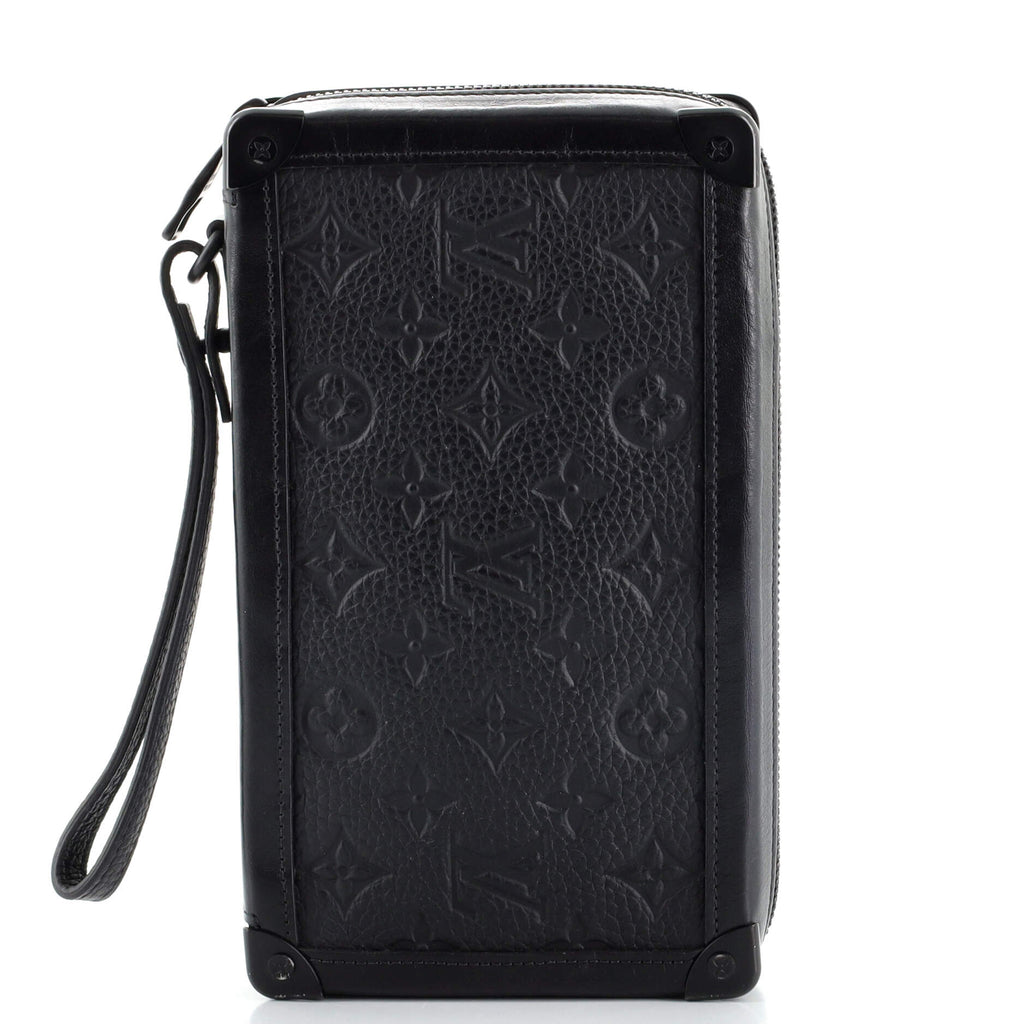 Louis Vuitton Soft Trunk Clutch Monogram Taurillon Leather Black 8506854