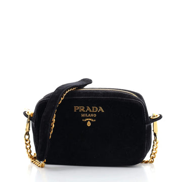 Prada Zip Crossbody Bag Velvet Small