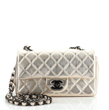 Chanel Classic Single Flap Bag Quilted Metallic Lambskin Mini