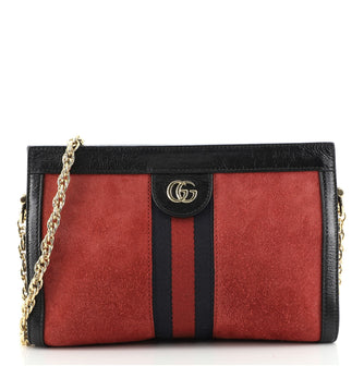 Gucci Ophidia Chain Shoulder Bag Suede Small
