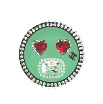 Chanel CC Emoji Brooch Metal with Resin and Crystals