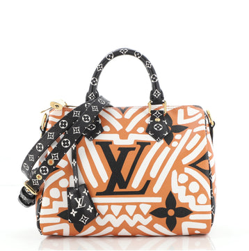 Louis Vuitton Speedy Bandouliere Bag Limited Edition Crafty Monogram Giant 25