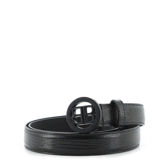 Balenciaga Circle BB Round Belt Lizard Embossed Leather Thin