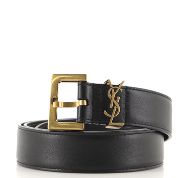 Saint Laurent Monogram Square Buckle Belt Leather Medium