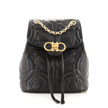 Salvatore Ferragamo Gancini Backpack Quilted Leather