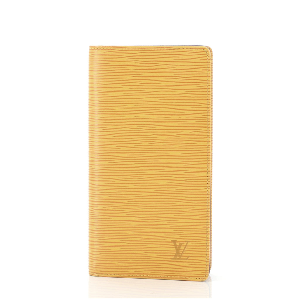Louis Vuitton Checkbook Cover Epi Leather Yellow 852421