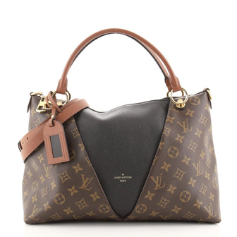 Louis Vuitton V Tote Monogram Canvas and Leather MM