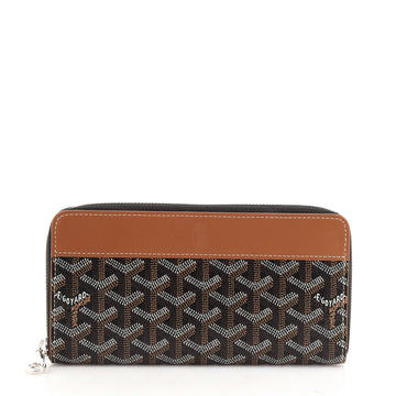 Goyard Matignon Zip Wallet Coated Canvas with Leather