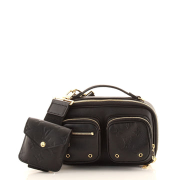 Louis Vuitton Utility Crossbody Bag Calfskin with Embossed Monogram Detail