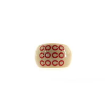 Chanel Vintage Triple Coco  Ring Resin