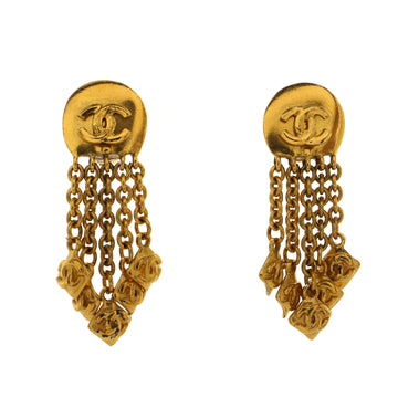 Chanel Dangling Multi Rhombus CC Earrings Metal