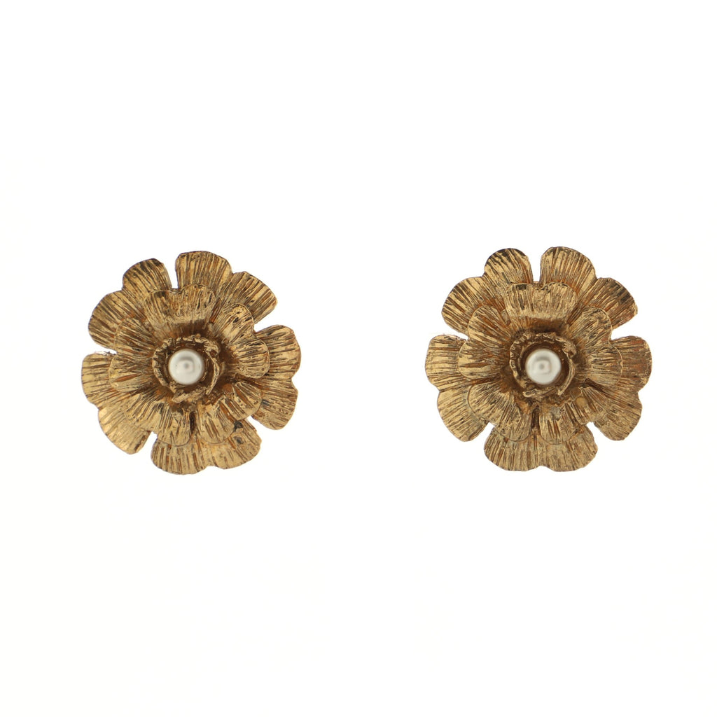 CHANEL Pre-Owned Camellia Flower Earrings - Farfetch