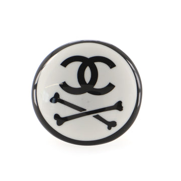 Chanel Vintage CC Bones Ring Resin