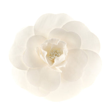 Chanel Triple Camellia Brooch Canvas