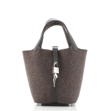 Hermes Picotin Lock Bag Felt with Leather PM