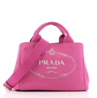 Prada Canapa Convertible Tote Canvas Mini