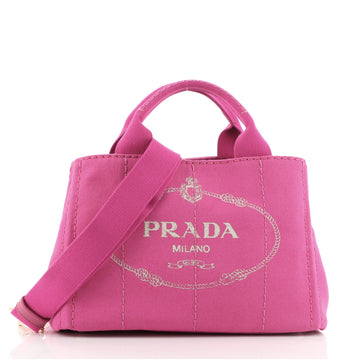 Prada Canapa Convertible Tote Canvas Mini