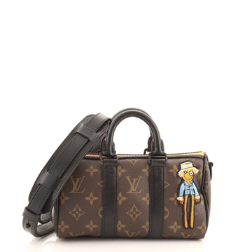 Louis Vuitton Keepall Bandouliere Bag Monogram Canvas with LV Friend Patch XS
