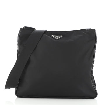 Prada Zip Top Messenger Bag Tessuto Medium