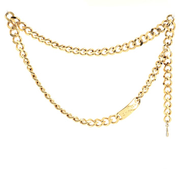Chanel Logo Plate Chain Link Belt Metal