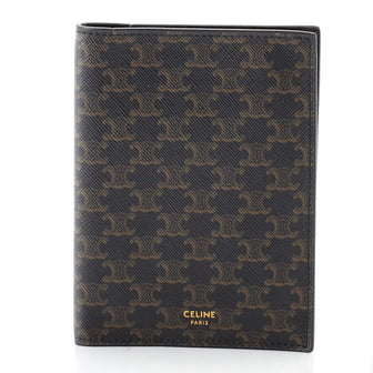 Celine Passport Holder Triomphe Coated Canvas
