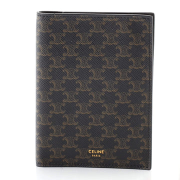 Celine Passport Holder Triomphe Coated Canvas