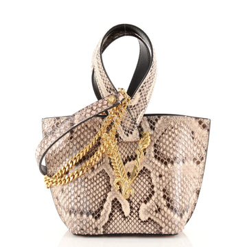 Versace Virtus Bucket Bag Python Mini