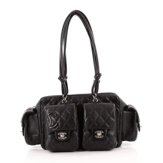 Chanel Cambon Multipocket Reporter Quilted Lambskin Small