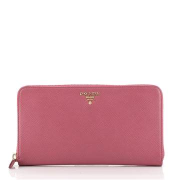 Prada Zip Organizer Wallet Saffiano Leather